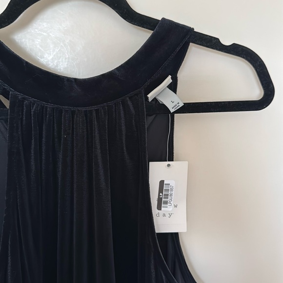 A New Day Elegant Velvet High Neck Black Jumpsuit with pockets size L - Picture 4 of 9